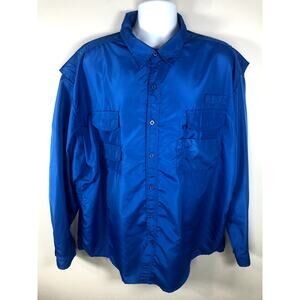 Walnut Creek Men's Fishing Shirt Size 3XL Long Sleeve Button Down Blue